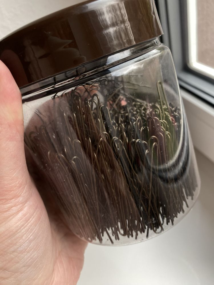 Шпильки для волосся хвилясті коричневі  4 см (585 шт/уп)