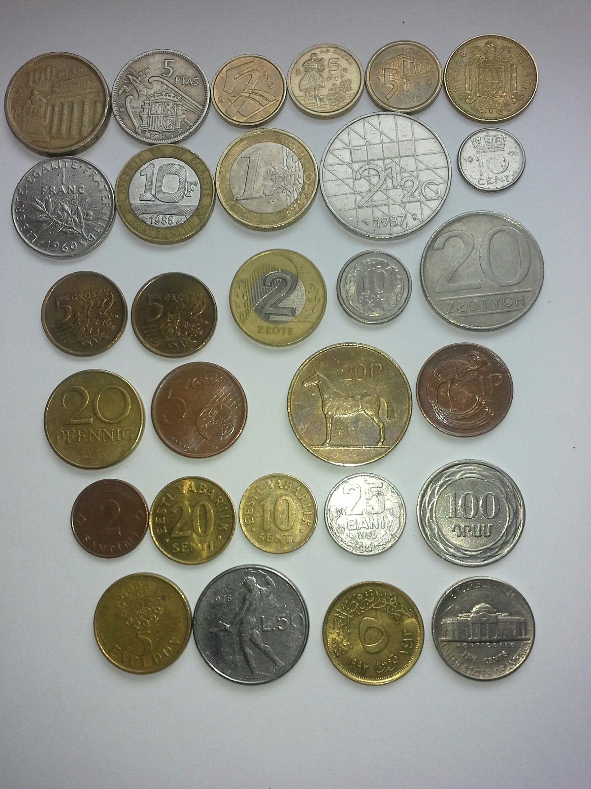 Монеты Германия ГДР, Ирландия Нидерланды Испания Франция Польша