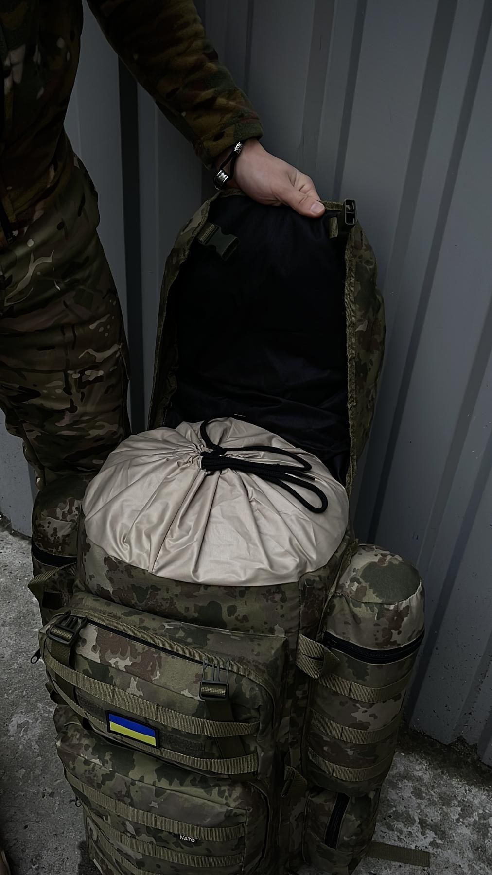Камуфляжный тактический рюкзак с флагом ua, походный, туристический