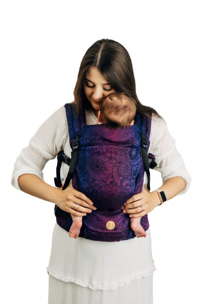 Nosidełko LennyLight 100% bawełna - DZIKIE WINO - BOUQUET