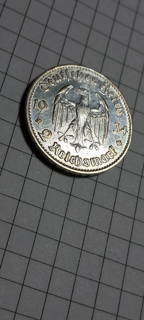 2 рейхсмарки 1934р (1933р)