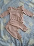 Dres komplet falbanki basic bawełna kurteczka 68 74