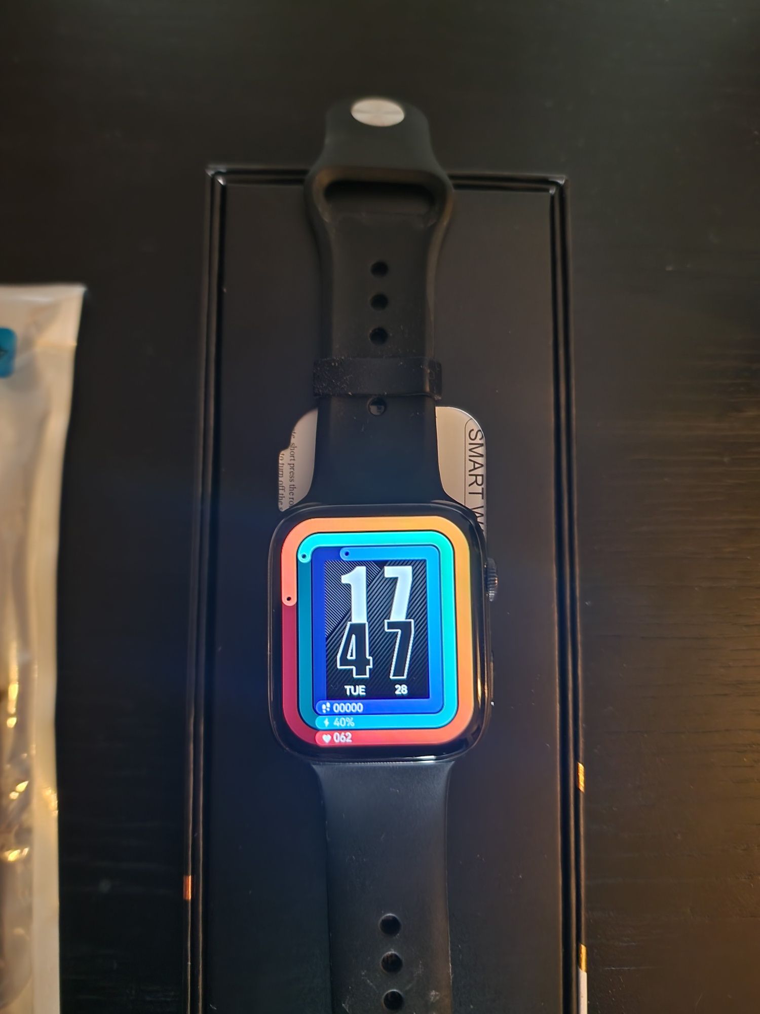 Smartwatch Preto + 3 pulseiras - NOVO