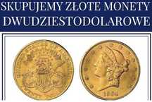 Złota moneta 20 dolarów - złota 20$