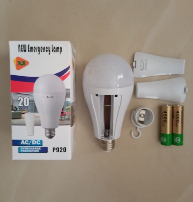 Аварийная лампа с 2 аккумуляторами 18650 аварійна лампочка аварийная