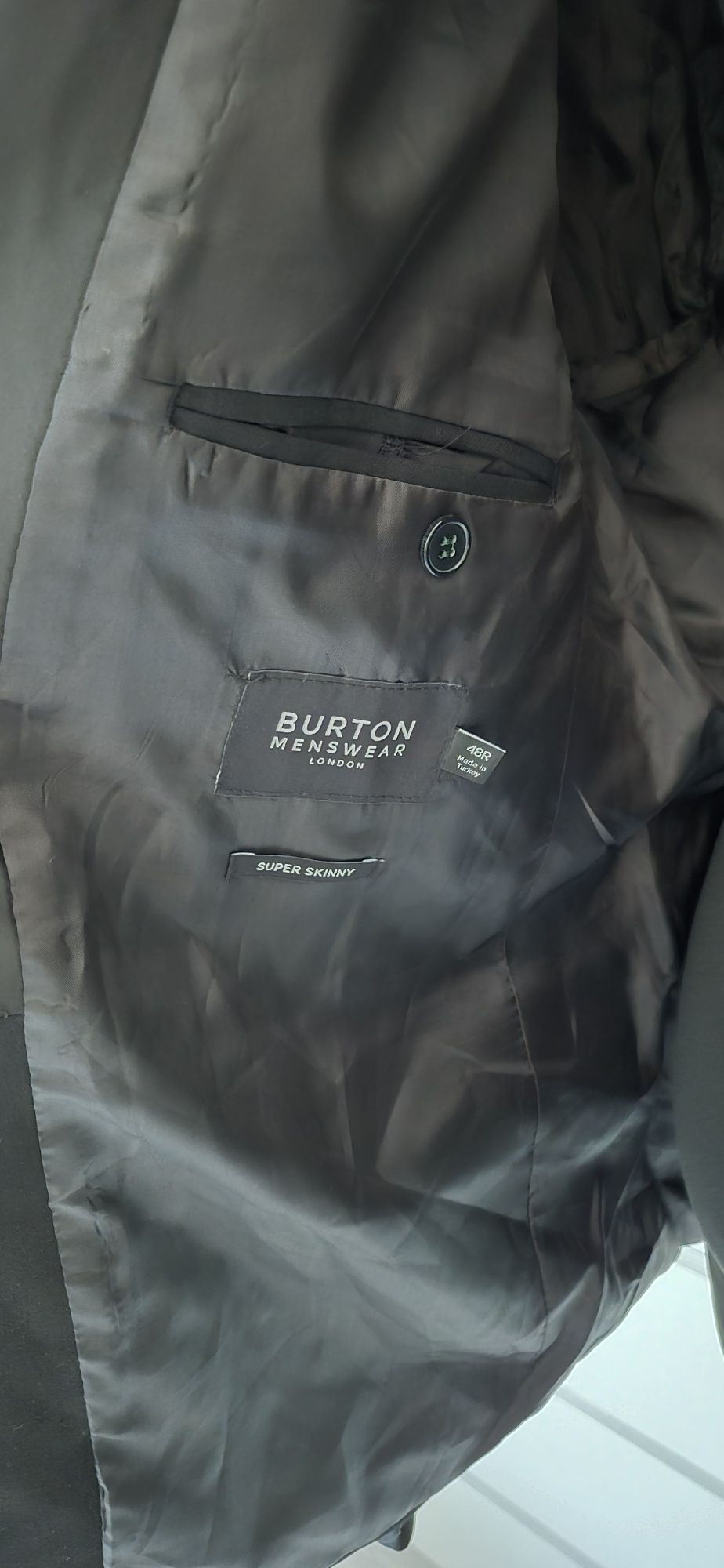 Smoking meski Xl Czarny Marynarka Nowa Burton Menswear London