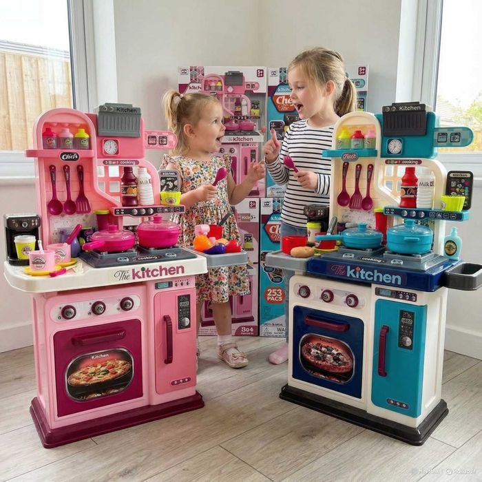 ℹ️ТОПℹ️ Кухня дитяча камфорки із звуками підсвіткою, паром, тече вода