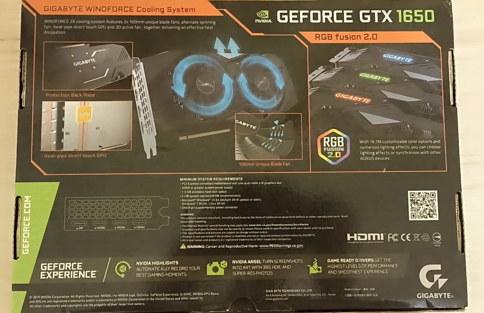 Відеокарта Gigabyte GTX 1650