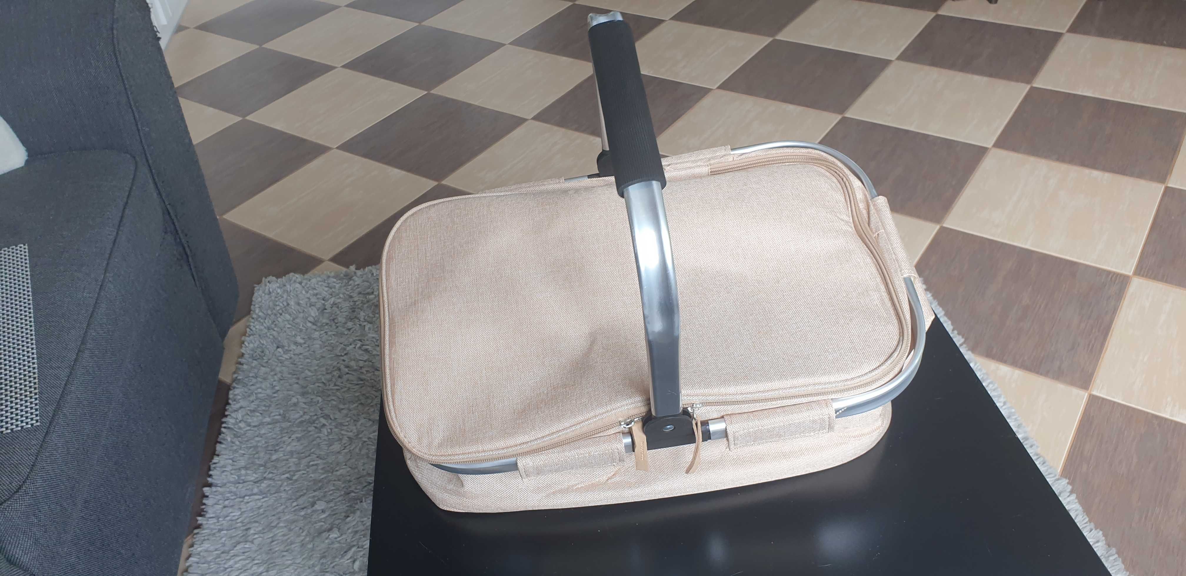 Torba termiczna, torba chłodząca piknikowa 25L, kosz piknikowy, NOWA