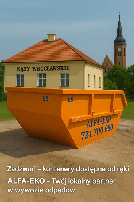 Wywóz gruzu Kąty Wrocławskie, Kontener na gruz, Kontenery na odpady