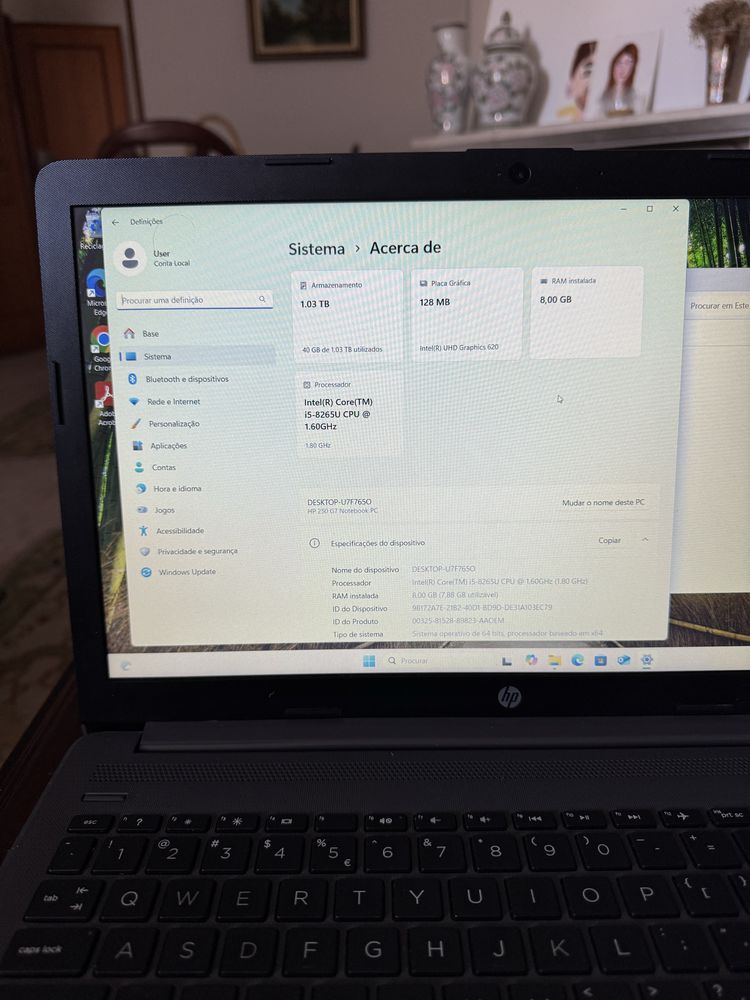 Notebook HP 250 G7 i5 - Cinza