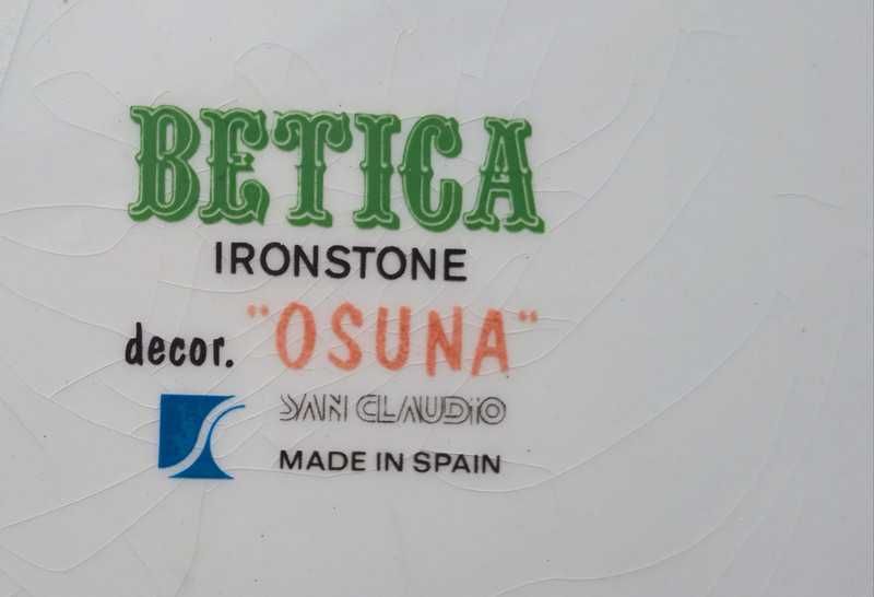 Betica Ironstone made in Spain talerz hiszpański duży talerz patera x2