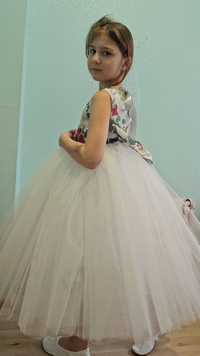 Платье на девочку 7 лет пышное нарядное на выпускной