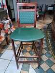 Taboret barowy, krzesło, hoker, drewniany, uzywany