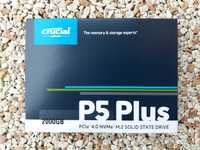 Crucial P5 Plus 2TB. M.2 NVMe, PCIe 4.0 x4 + SanDisk Ultra 3D 1TB.