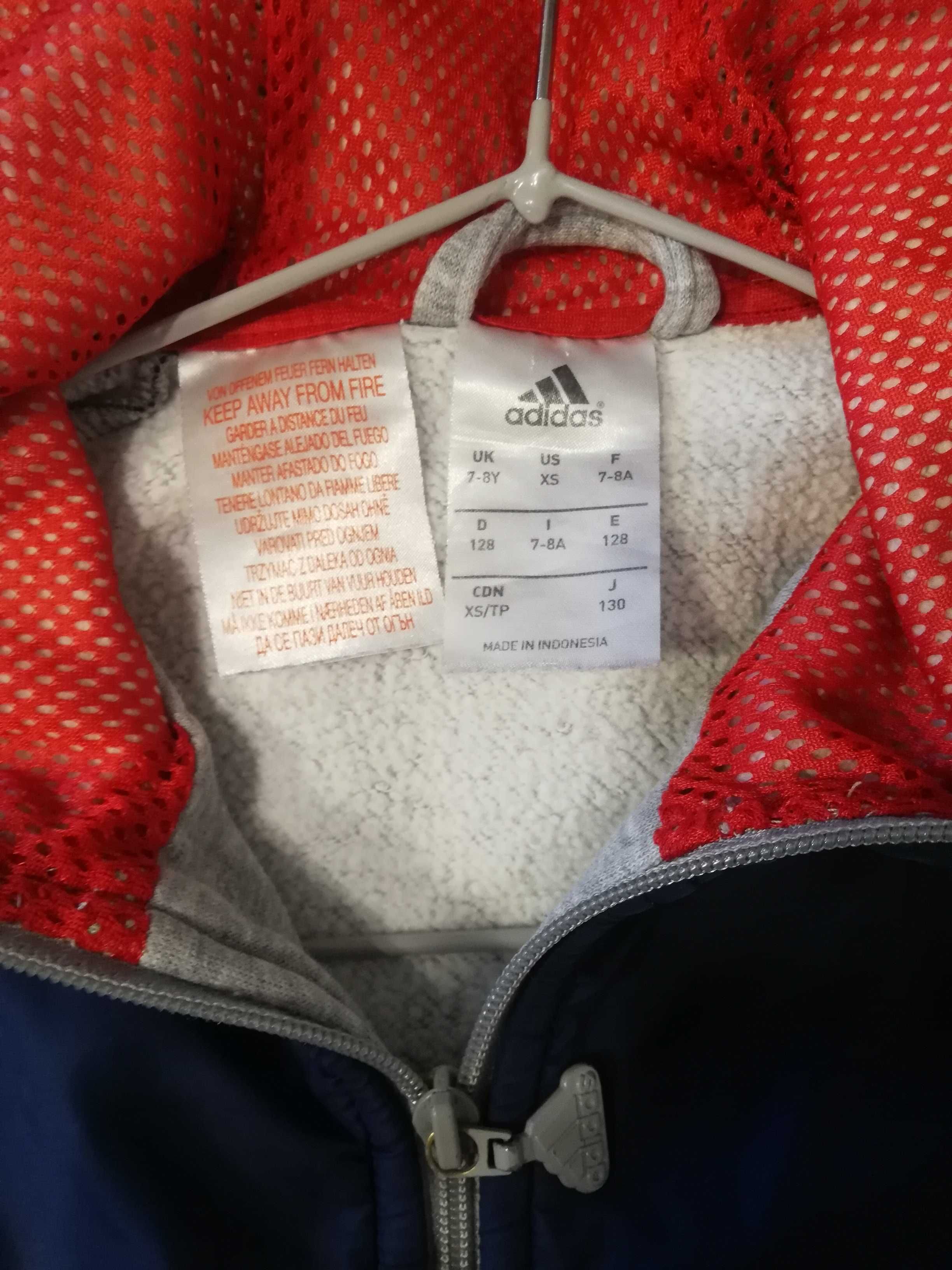 Bluza ADIDAS z kapturem rozm 7-8 lat