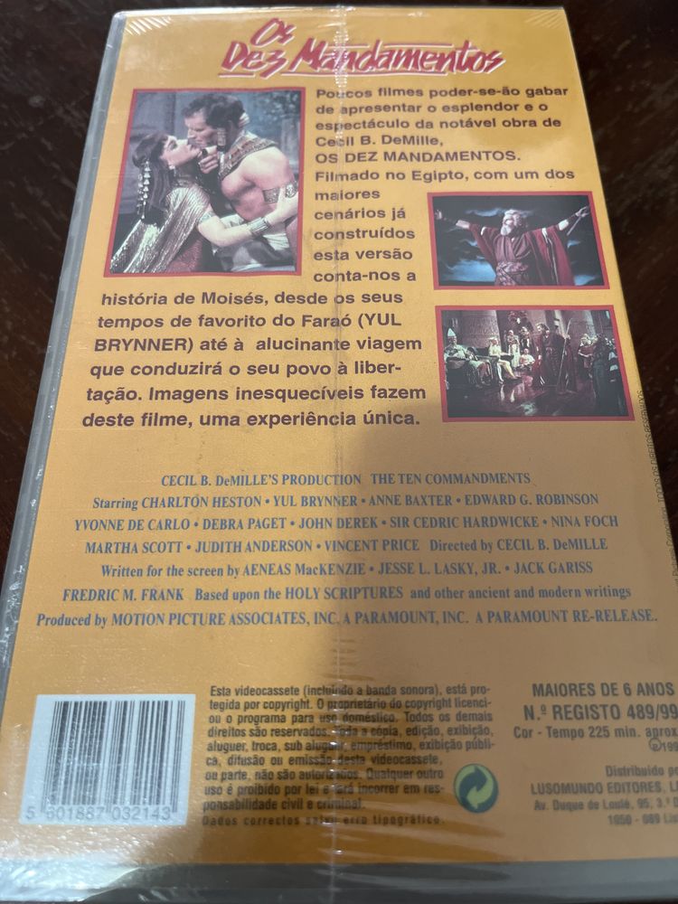 Cassete VHS - Os Dez Mandamentos