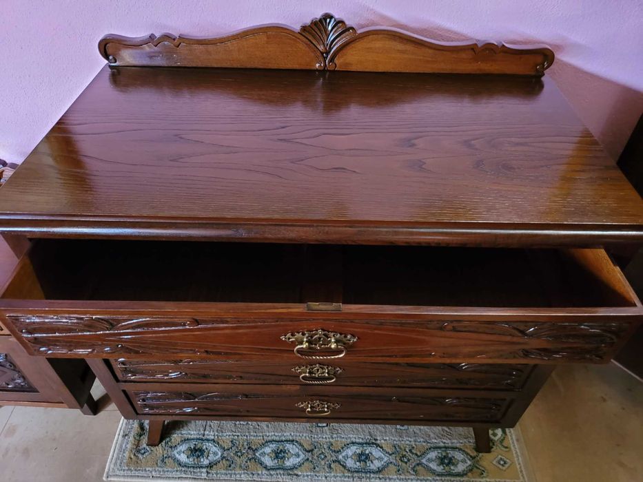 Cómoda vintage em madeira maciça - óptimo estad