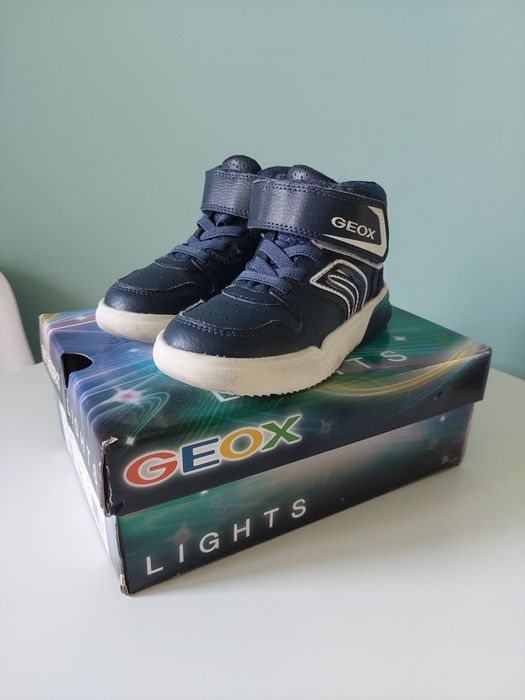 Buty chłopięce sneakersy wysokie Geox Lights 29