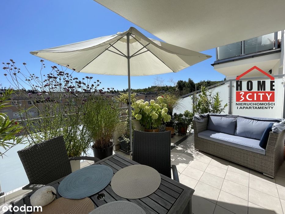 2-pok,2-piętro, 45,26m2, słoneczny taras, ul. Leśna w Gdyni, Mały Kack