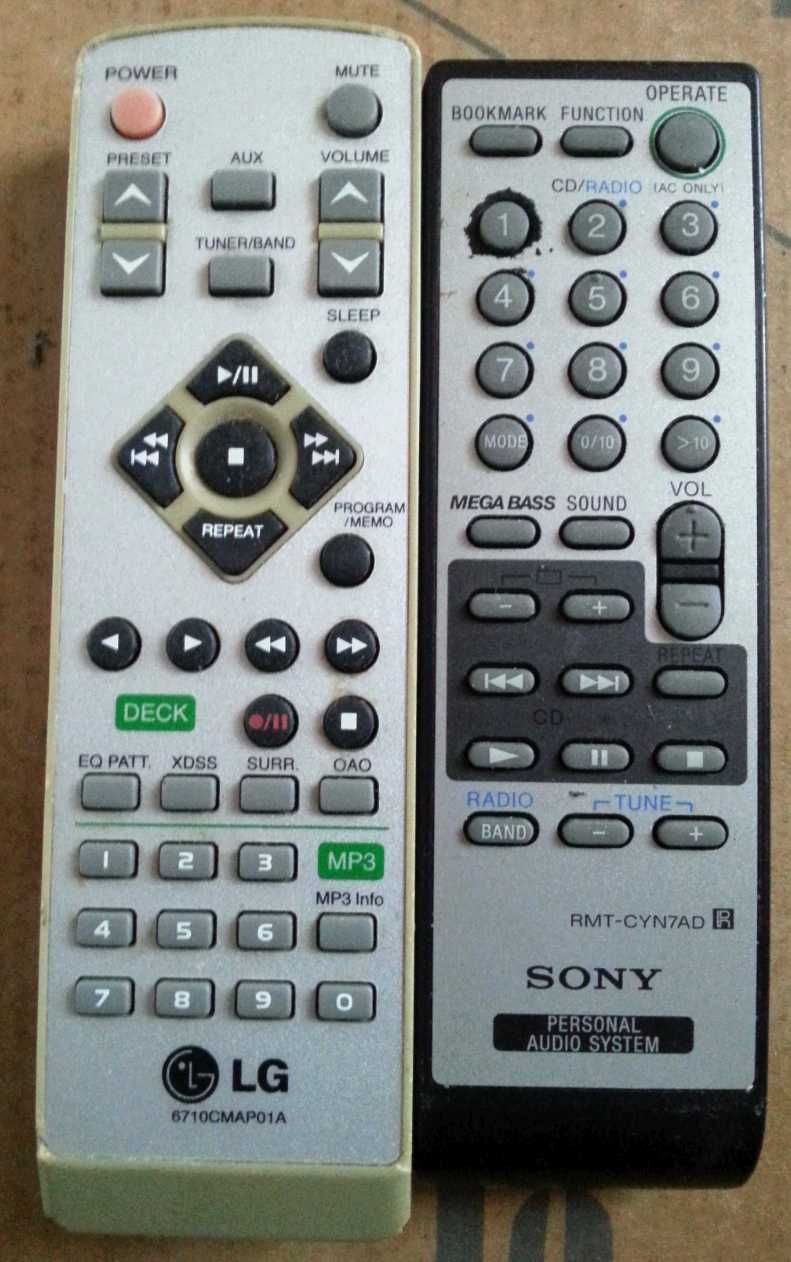 Piloty do telewizorów, DVD, Audio wieże, dekoderów