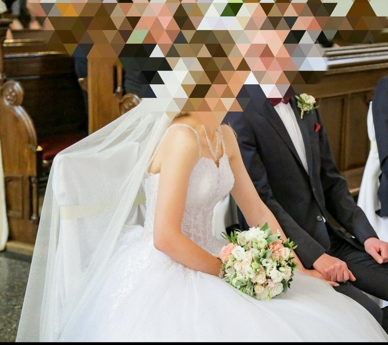 Suknia ślubna model 2021 rozmiar 36 (38) gorset wiązany