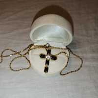 gold cross chain necklace