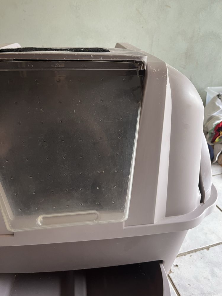 Caixa de areia semi automatica para gatos