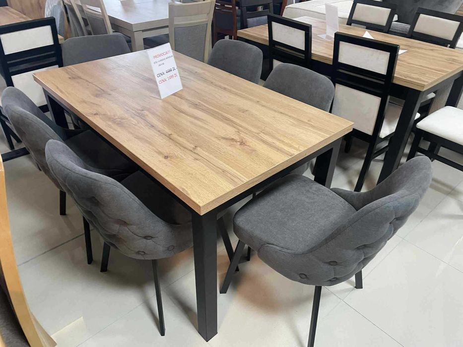 (117WN) Stół loft + 6 krzeseł, wyprzedaż 1499 zł