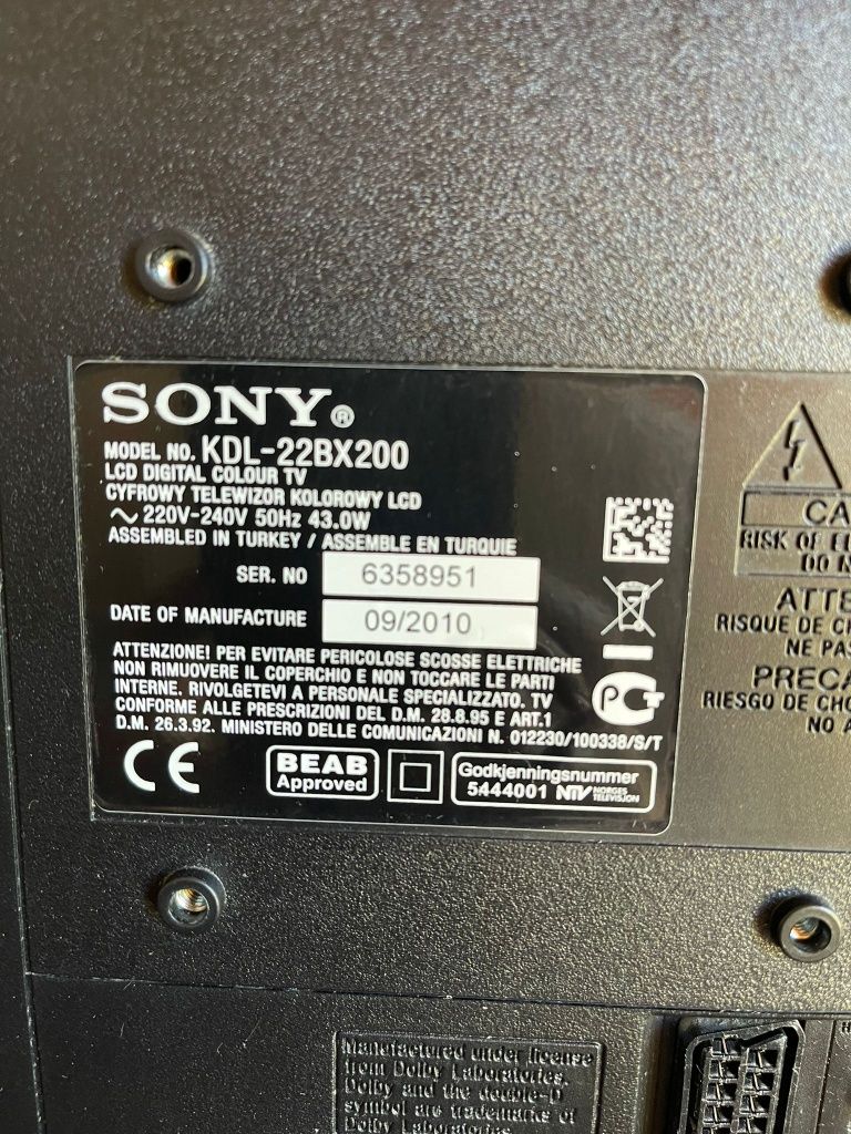 Telewizor Sony 21"