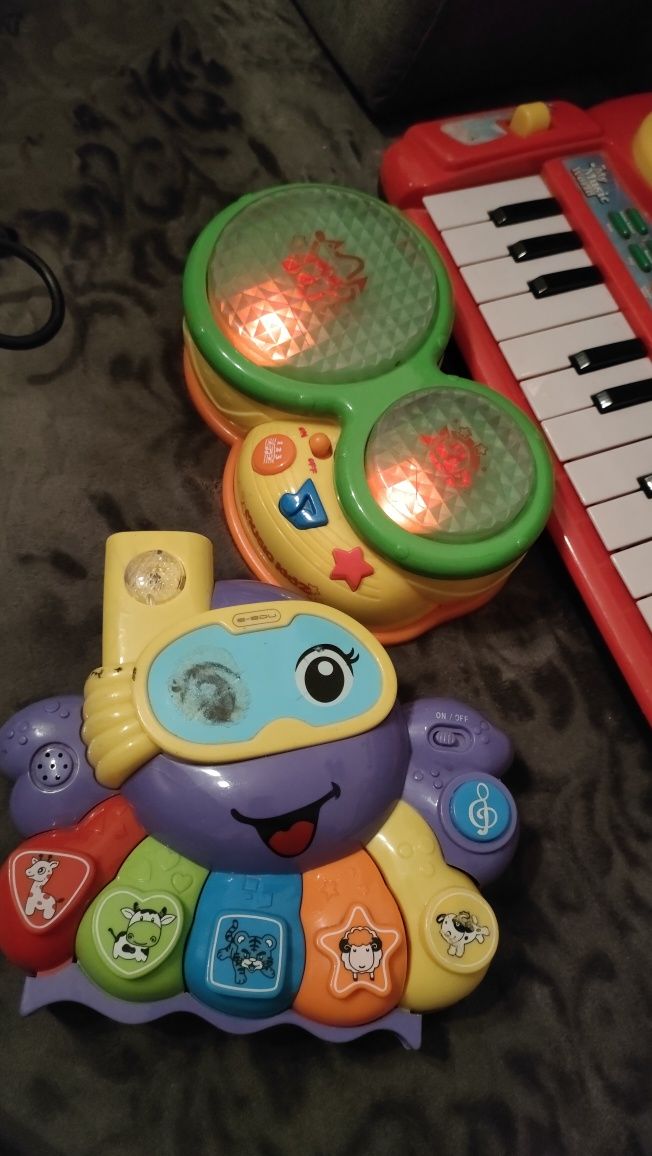 Zabawki dla dziecka pianino bębenek warsztat