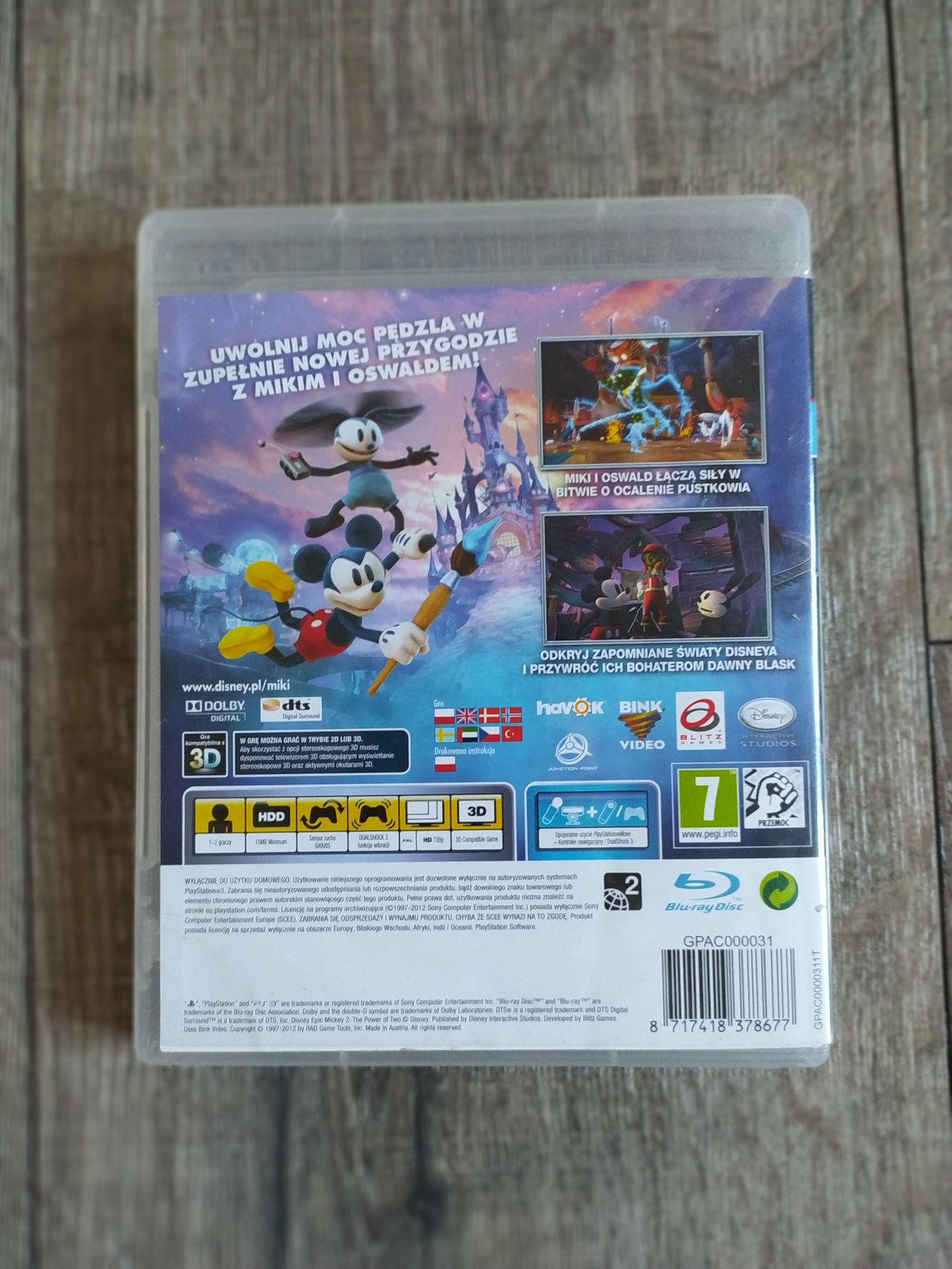 Gra PS3 Disney Epic Mickey PL Wysyłka w 24h