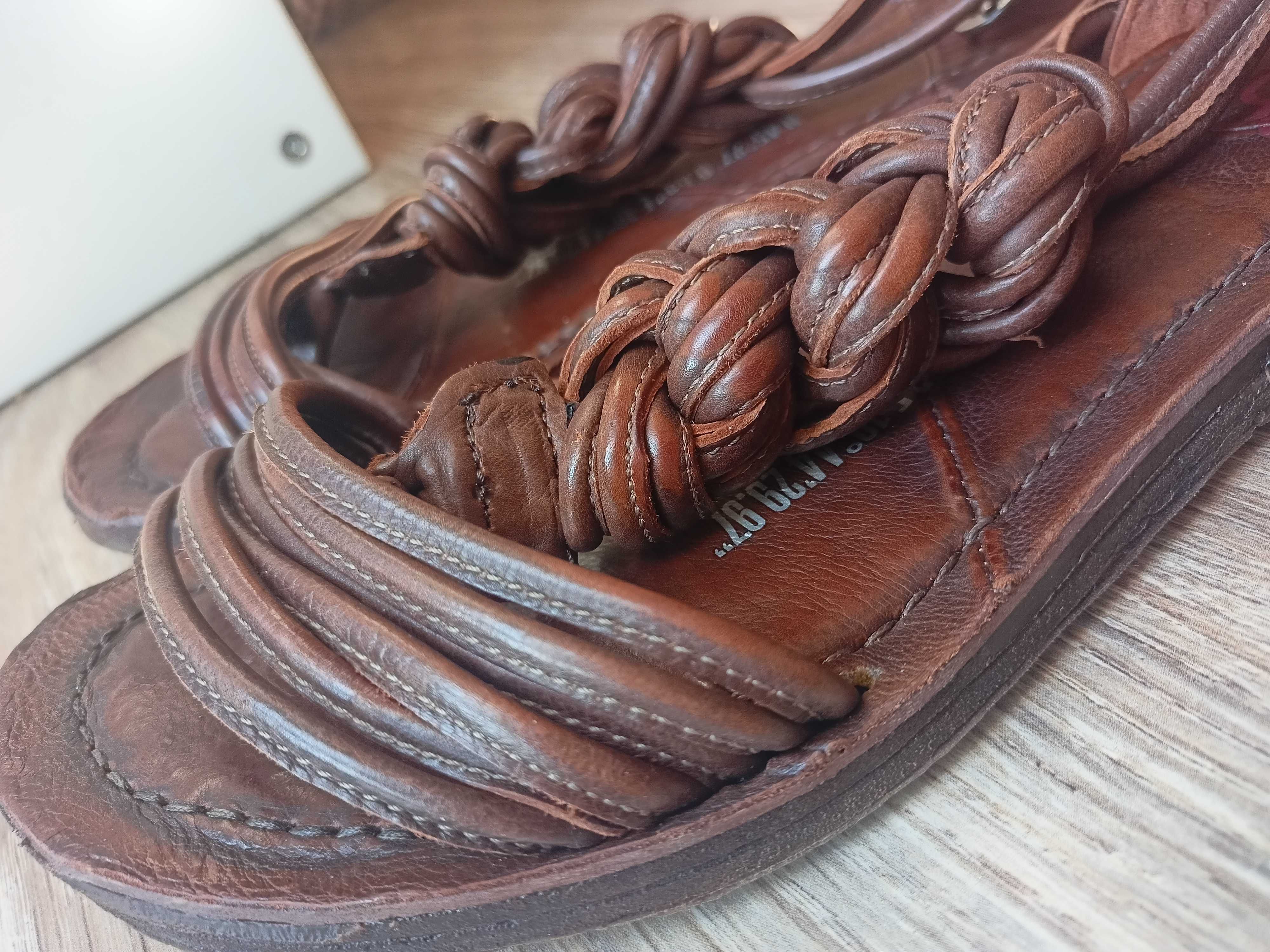 Buty sandały japonki A.S.98 skórzane rzemyki rzemienie