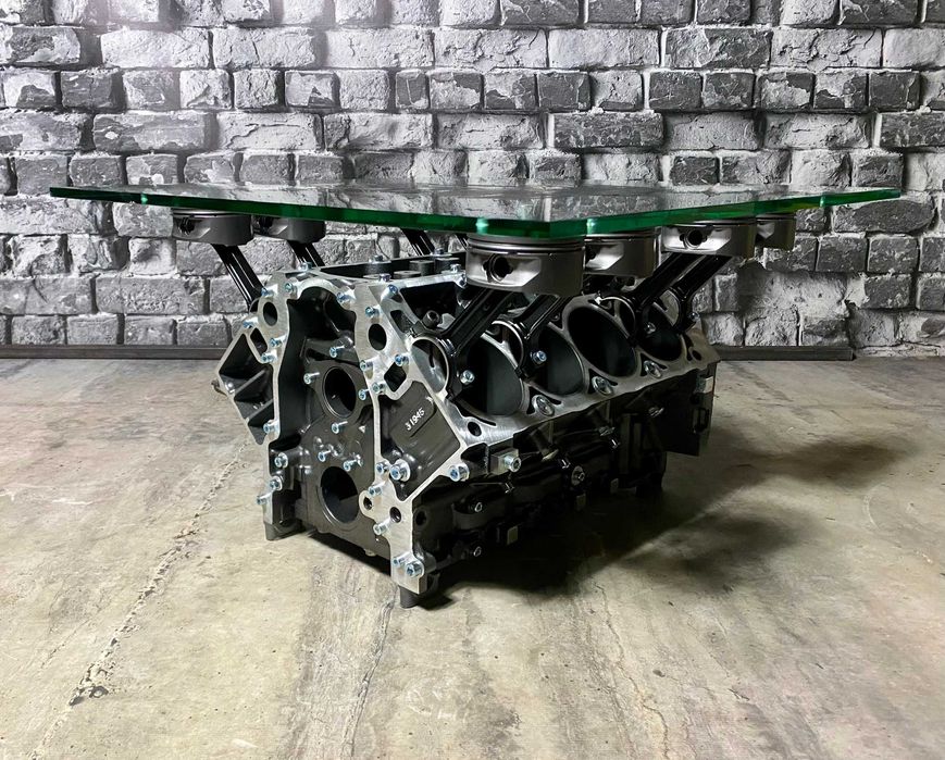 Stolik z bloku silnika V8 Dodge Charger Chalenger Mustang Hemi SRT GTO