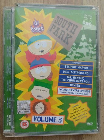 DVD "South Park". Temporada 1, volume 3. Sem legendas portuguesas.