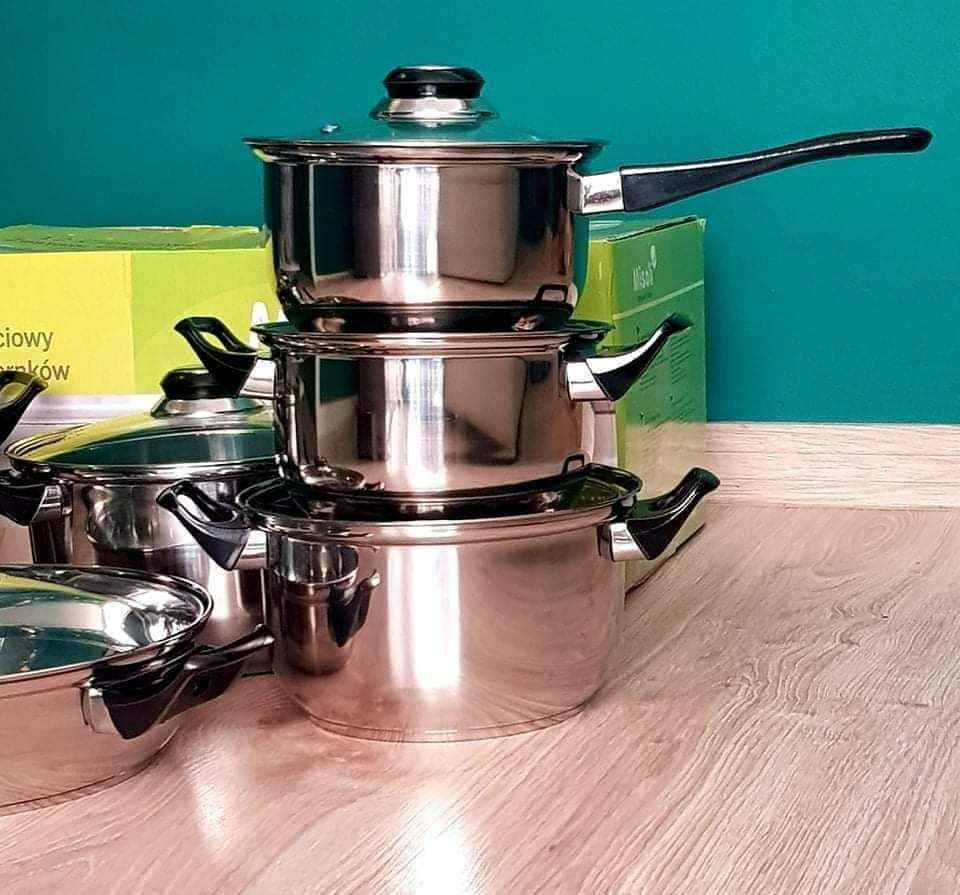 Garnki,  zestaw naczyń kuchennych misoli 12 elementów