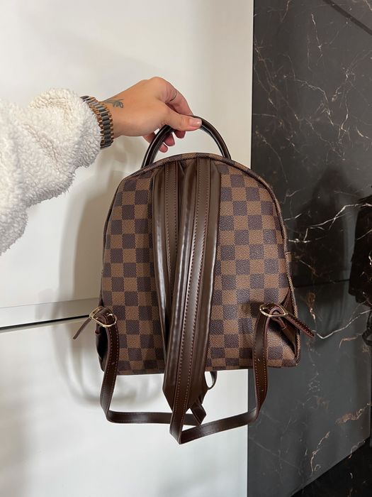 Жіночий рюкзак Louis Vuitton шахматка женский рюкзак луи виттон сумка