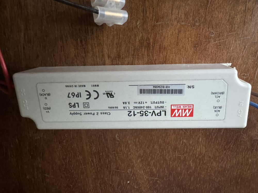Блок живлення IP67 12В 3А; 2,5А