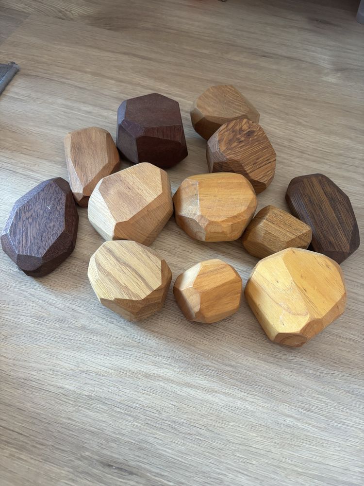 Klocki drewniane, balansujące, wg Montessori