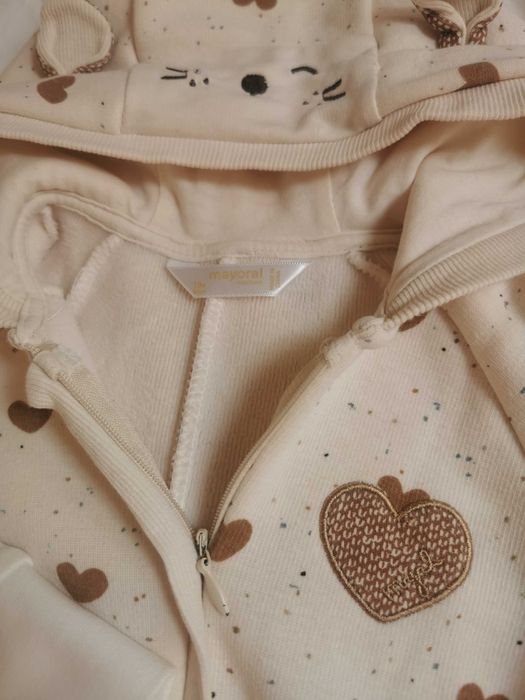 Kombinezon jesienno zimowy mayoral newborn akcesoria buciki czapka