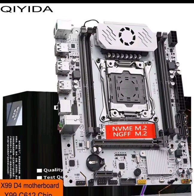 Набір мат плати quida x99 ddr4 ecc 2x16 2133 та xeon e5 2698v3 unlock