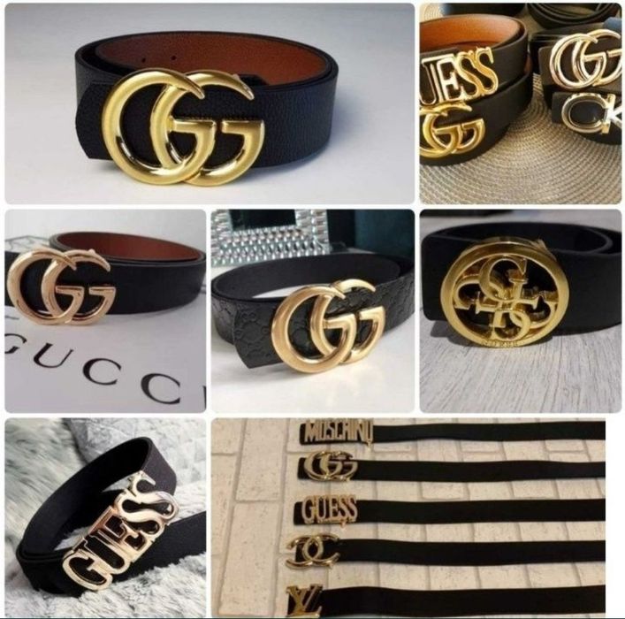 WYPRZEDAŻ Nowy Skórzany Pasek Damski Guess Pinko CK GG LV Gucci