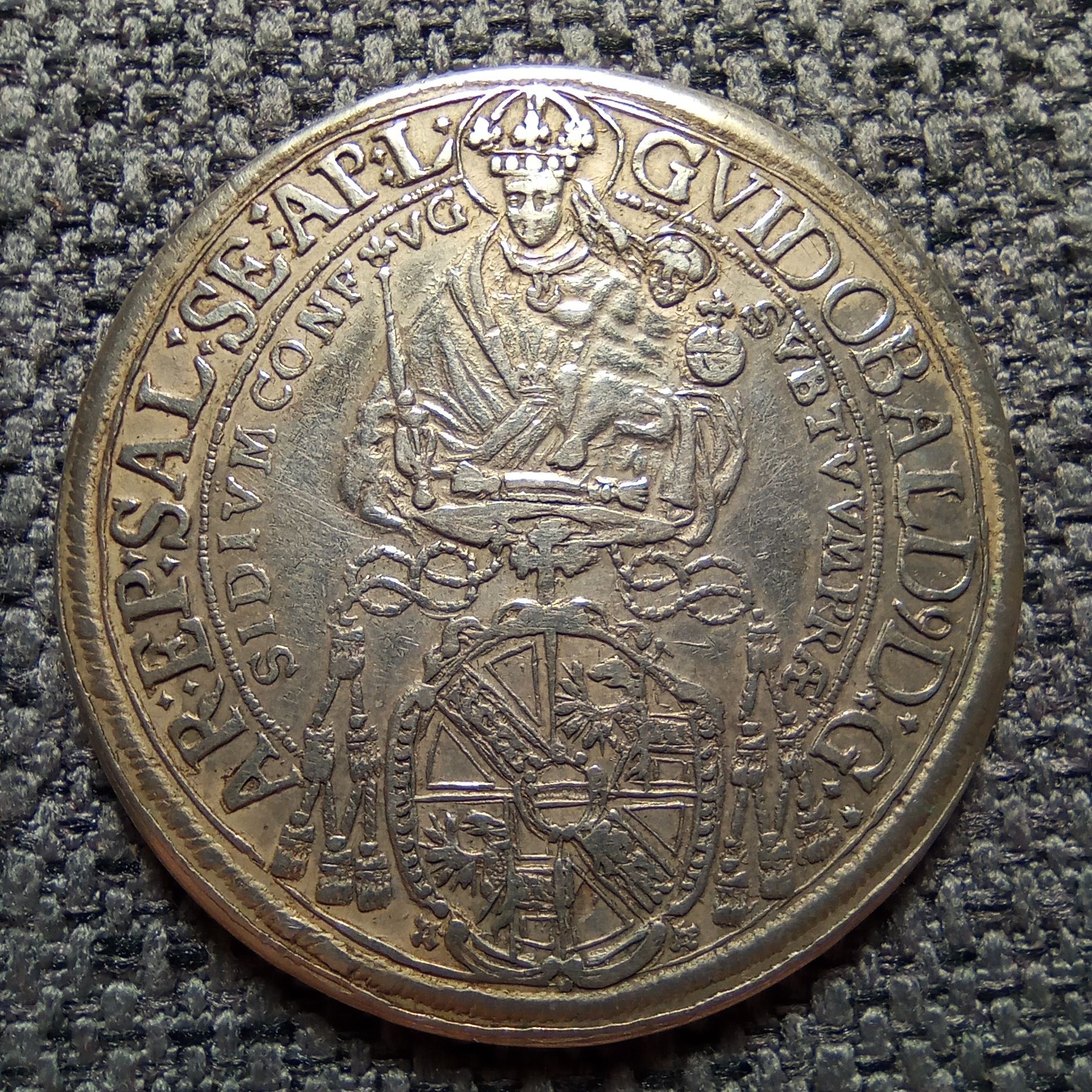 Talar Salzburg rok 1657 Austria srebrna moneta oryginał PIĘKNY