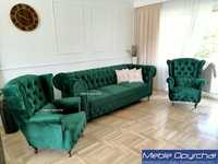 PRODUCENT chesterfield sofa butelkowa zielen pikowana glamour NR.200