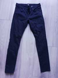 Spodnie jeansowe granatowe skinny fit h&m