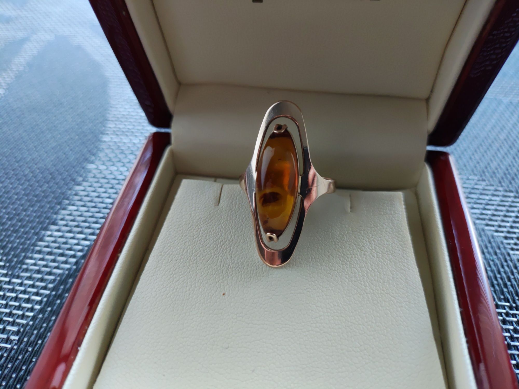 Янтарь золото СССР 583 кольцо перстень