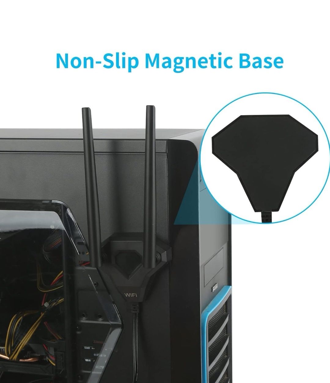 Nelawya Dwuzakresowa antena Wi-Fi 8 dBi 2,4 GHz 5 GHz 5,8 GHz RP-SMA
