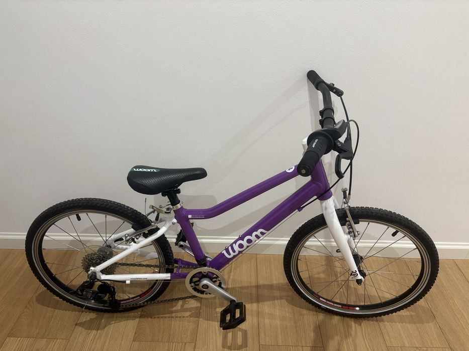 Rower Woom 4 stan bdb kola 20cali Fioletowy