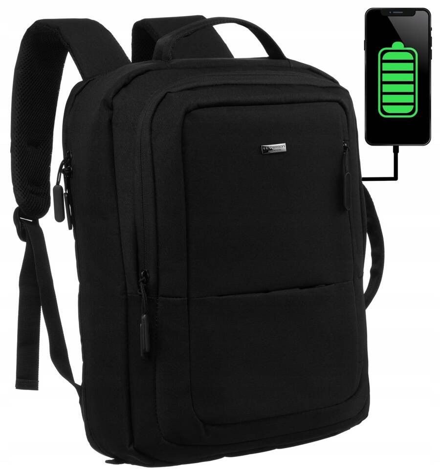 plecak podróżny z miejscem na laptopa i portem usb - peterson
