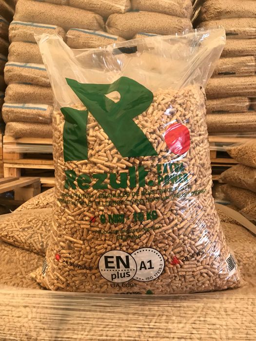 Pellet Rezult Extra Power drzewny 6 mm certyfikat A1 dostawa winda